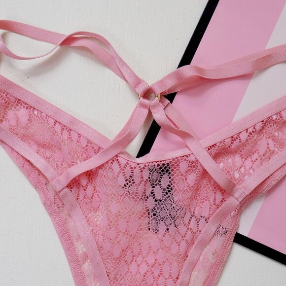 nwt victoria's secret very sexy VS dream angels lace mesh strappy Brazilian - Picture 2 of 4